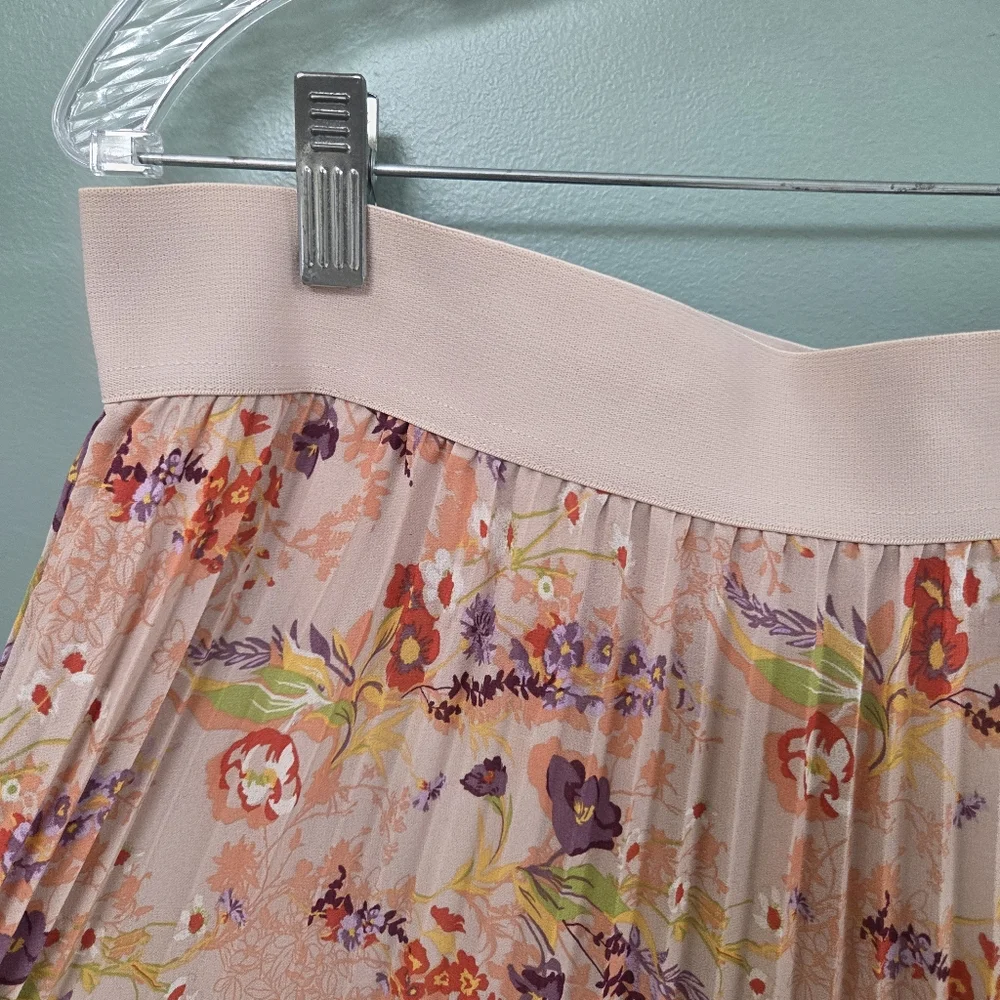Ophelia Roe Floral Pink Spring Skirt Womens‎ Size 1X Plus Size Cruise Resort